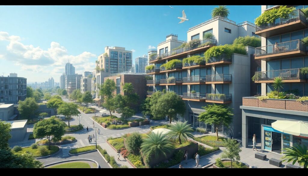 Переустройство городских пространств под besoin людей и природы - иллюстрация