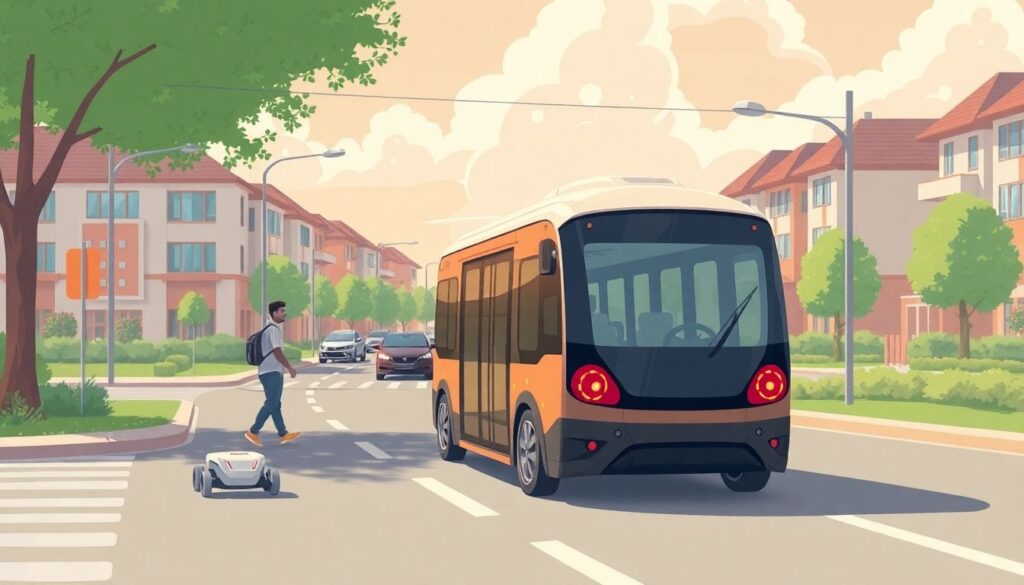 Будущее транспорта и архитектуры: автономные системы и продуманные маршруты - иллюстрация